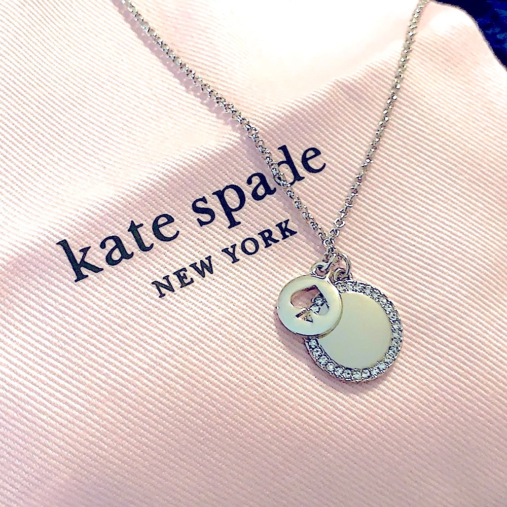 ♠️♠️ Lovely kate spade pave charm pendant Silver/clear